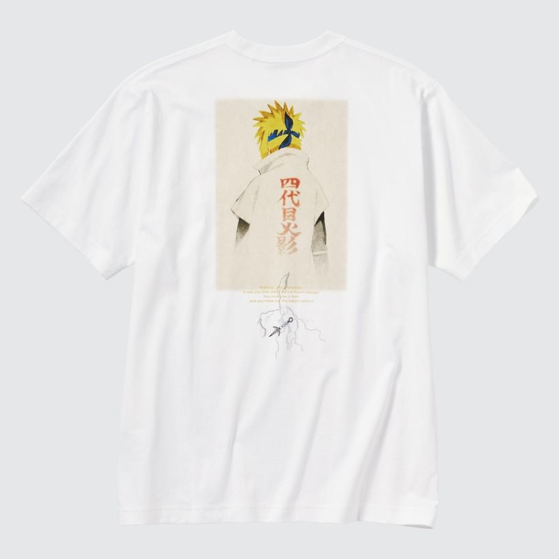 White Men Uniqlo Naruto Ut (Short-sleeve Graphic) (Minato Namikaze) T Shirts | USA MKWJC-7619