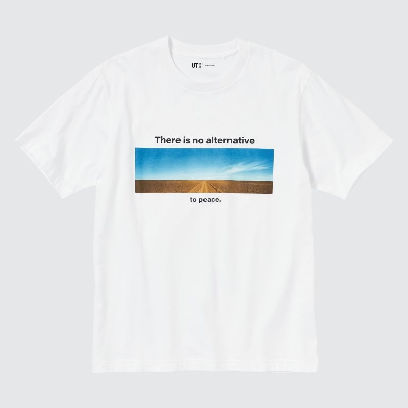 White Men Uniqlo Peace For All (Wim Wenders) (Short-sleeve Graphic) T Shirts | USA UOASQ-9048