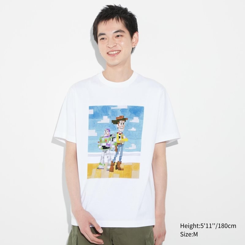 White Men Uniqlo Pixar Art Ut (Short-sleeve Graphic) (Adam Lister) T Shirts | USA UKOAG-8719