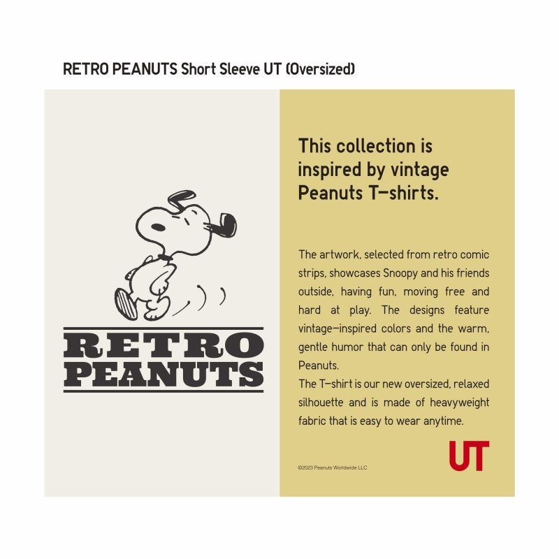 White Men Uniqlo Retro Peanuts Ut (Oversized Short-sleeve Graphic) T Shirts | USA UNAWC-5938