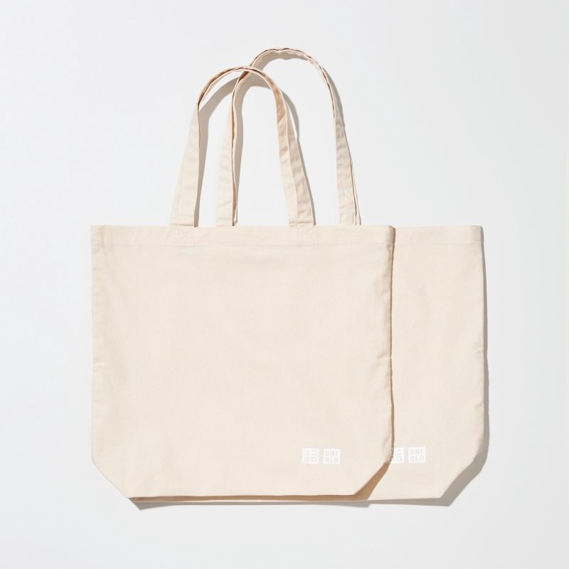 White Men Uniqlo Reusable Tote (Medium) Bags | USA KOCSJ-5924