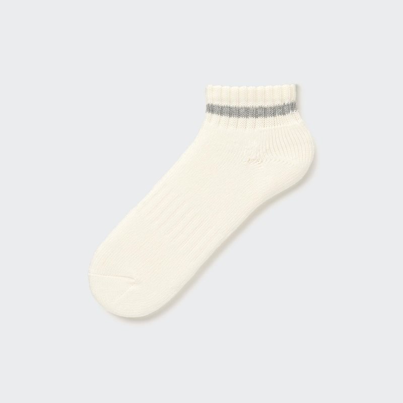 White Men Uniqlo Soft Pile Short Socks | USA HWVQN-1236