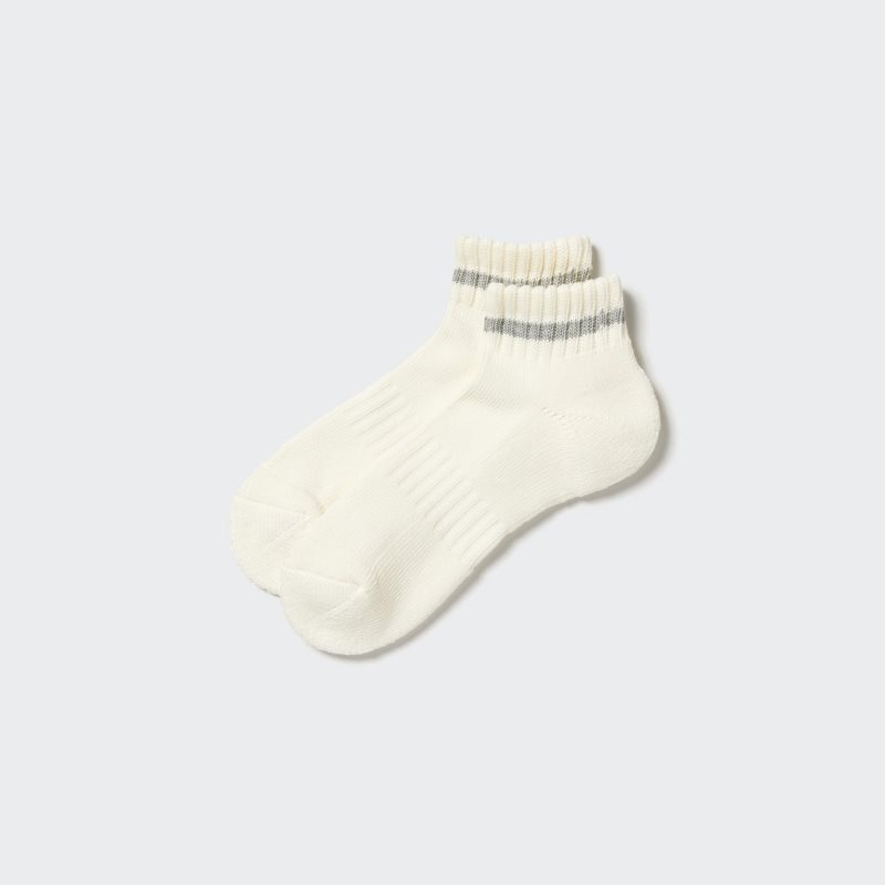 White Men Uniqlo Soft Pile Short Socks | USA NMRTJ-0265