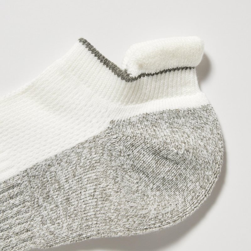 White Men Uniqlo Sports Pile-lined Short Socks | USA NHAYF-5180