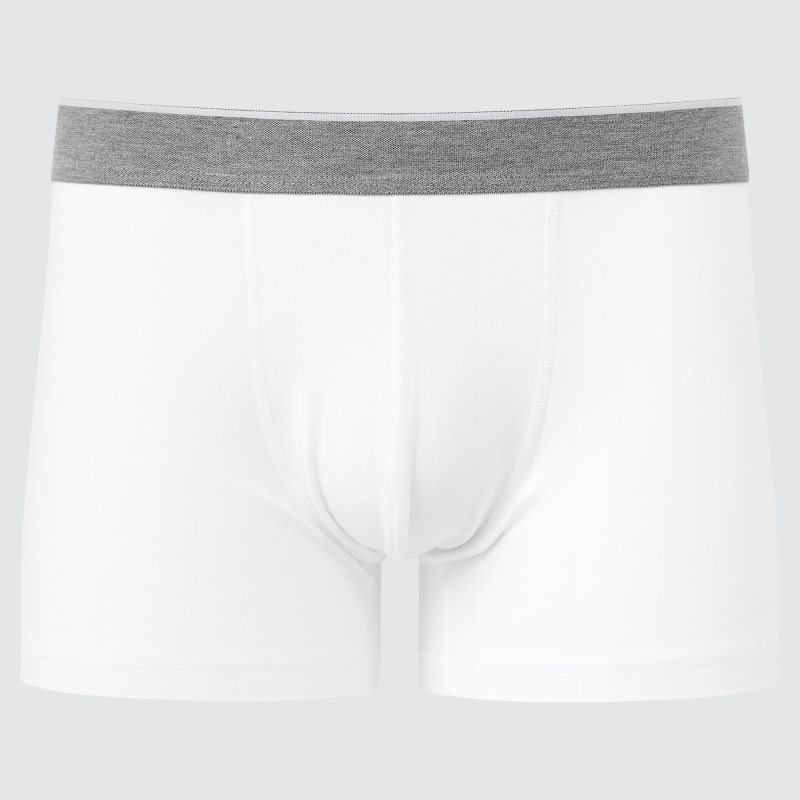 White Men Uniqlo Supima® Cotton Low-rise Boxer Briefs | USA THBLK-4285