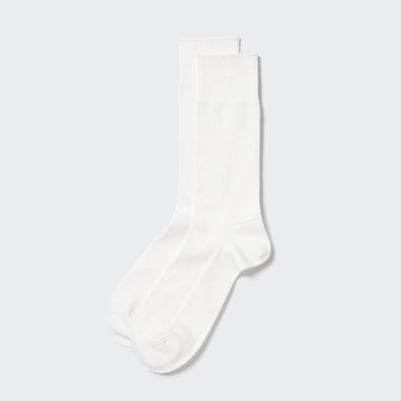 White Men Uniqlo Supima® Cotton Pique Socks | USA ODFKS-7281