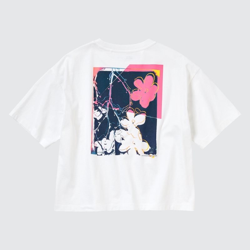 White Women Uniqlo Andy Warhol Flowers Collection Ut (Short-sleeve Graphic) T Shirts | USA ARXJW-3264