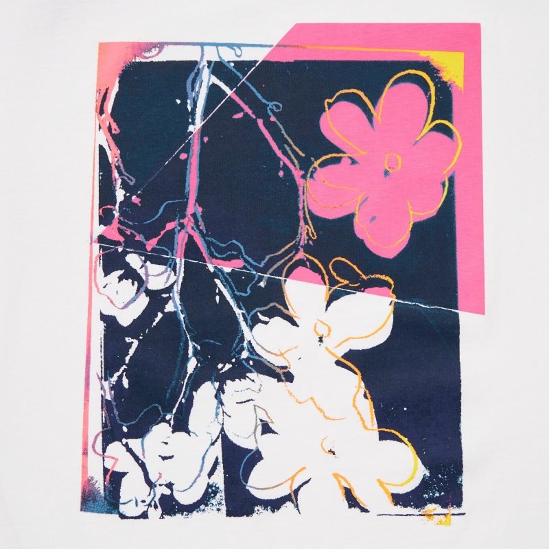 White Women Uniqlo Andy Warhol Flowers Collection Ut (Short-sleeve Graphic) T Shirts | USA ARXJW-3264