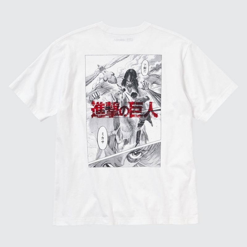 White Women Uniqlo Attack On Titan Ut (Short-sleeve Graphic) (Wings Of Freedom) T Shirts | USA YVLKR-0921