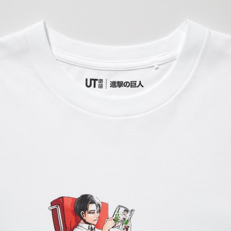 White Women Uniqlo Attack On Titan Ut (Short-sleeve Graphic) (The Captain Levi) T Shirts | USA PXVCO-5862