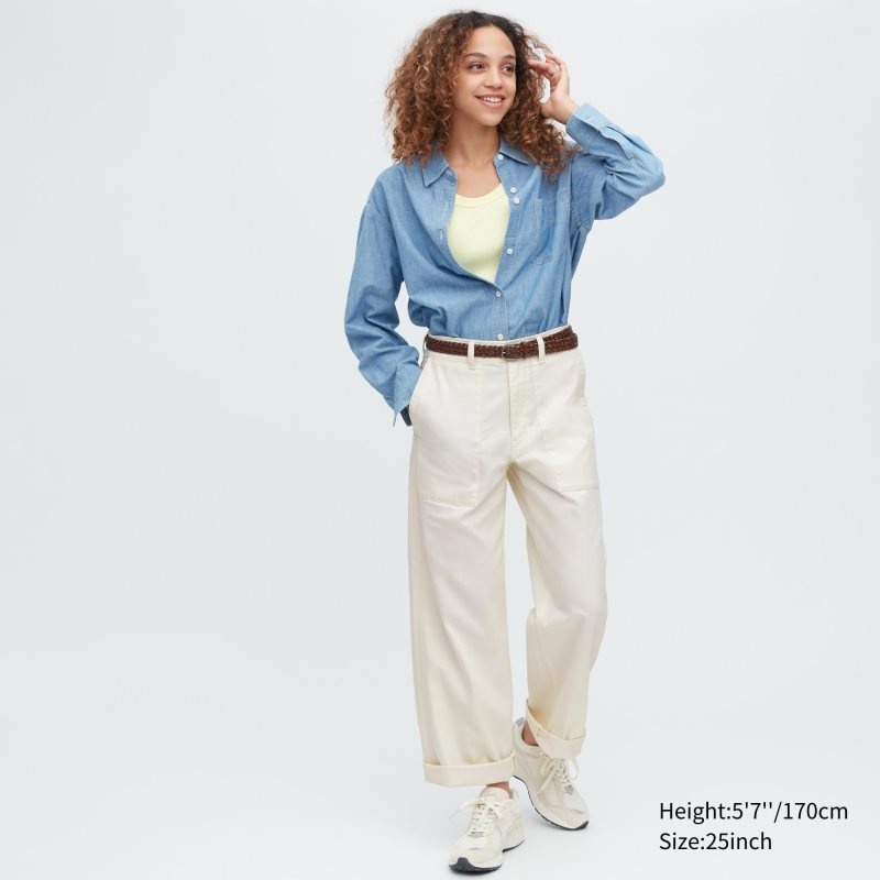 White Women Uniqlo Baker Pants | USA WGFHK-2178