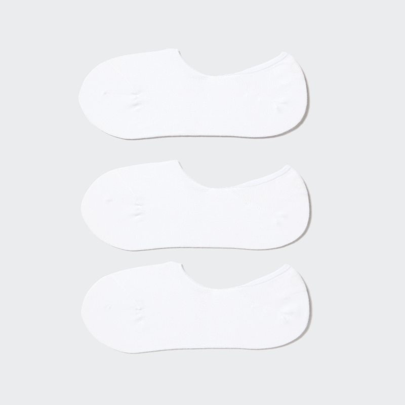 White Women Uniqlo Footsies (3 Pairs) Socks | USA RVGSP-5349