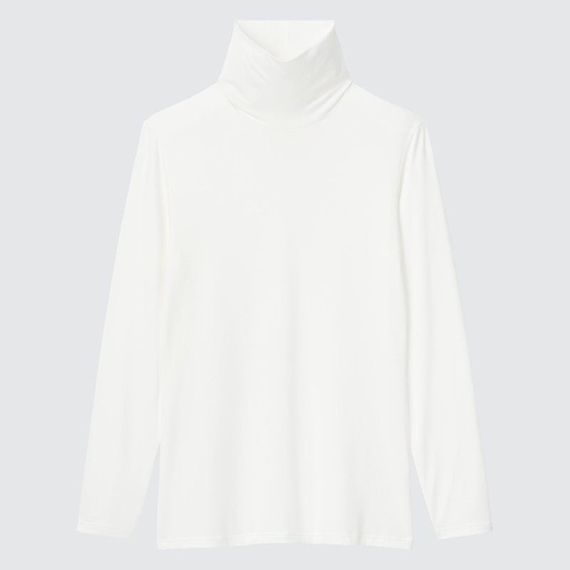 White Women Uniqlo Heattech Turtleneck Long-sleeve T Shirts | USA XKRZE-6438