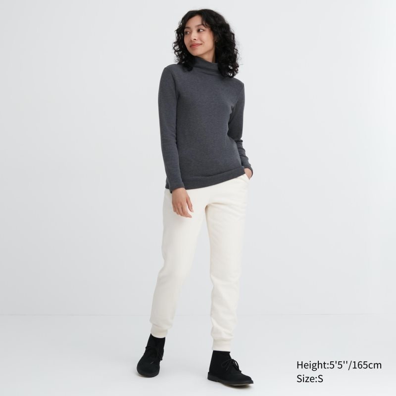 White Women Uniqlo Heattech Ultra Warm High Neck T Shirts | USA AFCWJ-1907