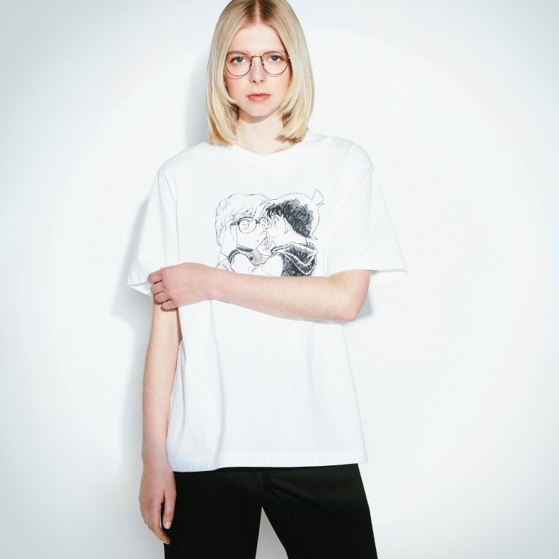 White Women Uniqlo Introduction Of Detective Conan (Case Closed) Ut (Short-sleeve Graphic) T Shirts | USA DUZEB-8231