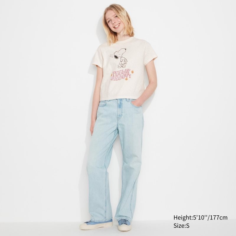 White Women Uniqlo Love Sunshine & Peanuts Ut (Short-sleeve Graphic) T Shirts | USA EUYTX-1308