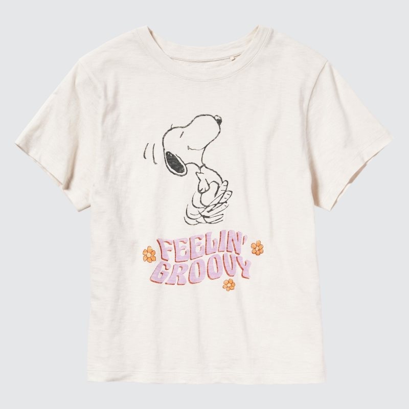 White Women Uniqlo Love Sunshine & Peanuts Ut (Short-sleeve Graphic) T Shirts | USA EUYTX-1308