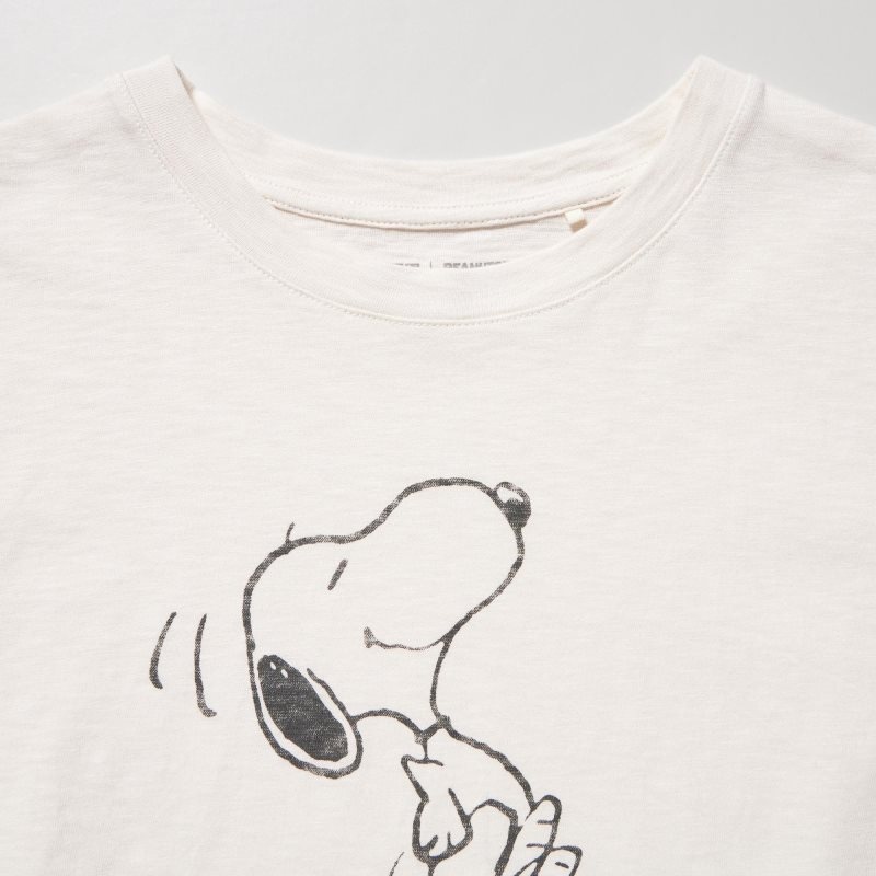 White Women Uniqlo Love Sunshine & Peanuts Ut (Short-sleeve Graphic) T Shirts | USA EUYTX-1308