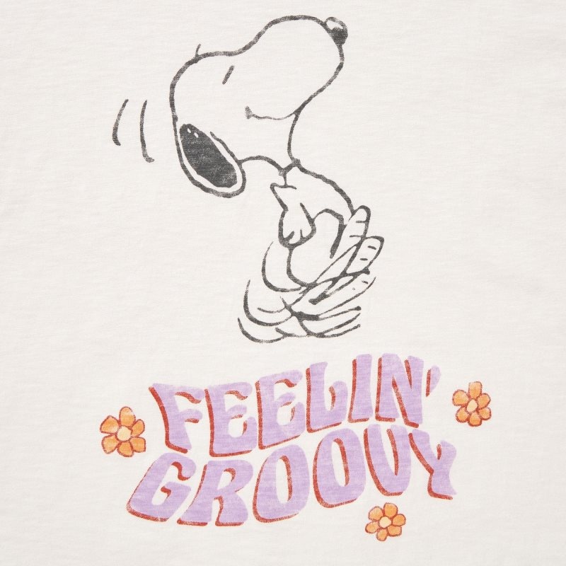 White Women Uniqlo Love Sunshine & Peanuts Ut (Short-sleeve Graphic) T Shirts | USA EUYTX-1308