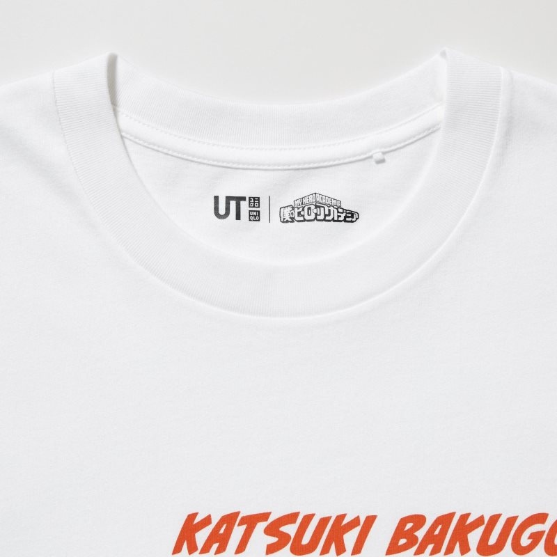 White Women Uniqlo My Hero Academia Ut (Short-sleeve Graphic) T Shirts | USA UFGJE-3041