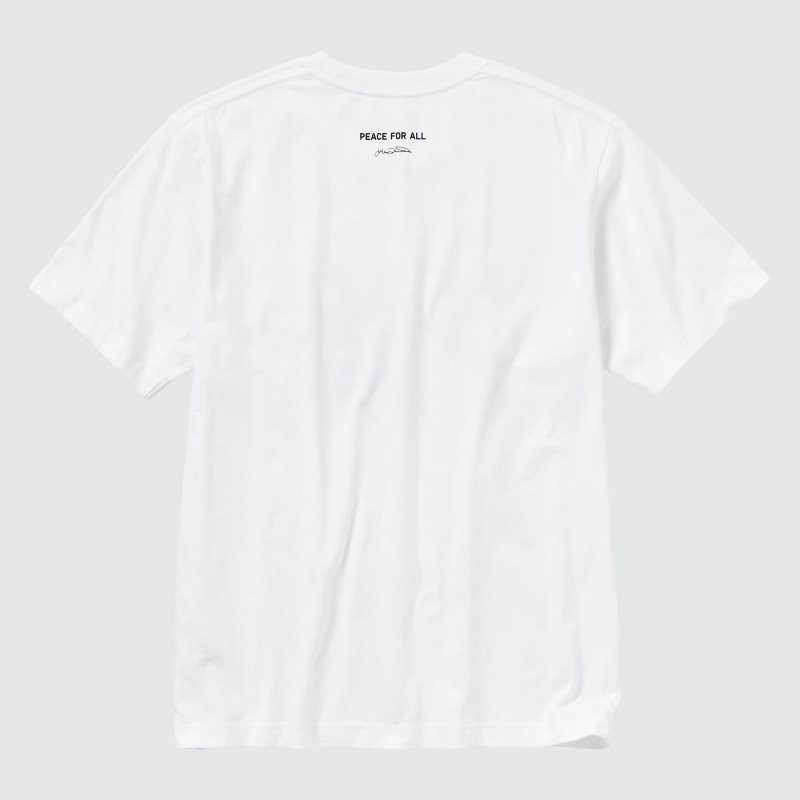 White Women Uniqlo Peace For All (Julian Opie) (Short-sleeve Graphic) T Shirts | USA WPREH-0384