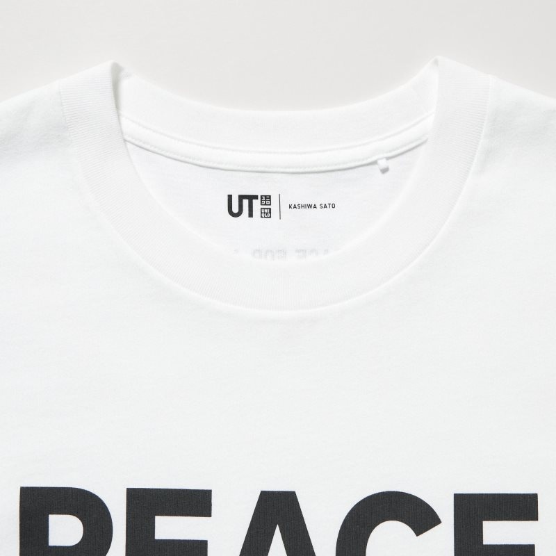 White Women Uniqlo Peace For All (Kashiwa Sato) (Short-sleeve Graphic) T Shirts | USA QWUMN-8537