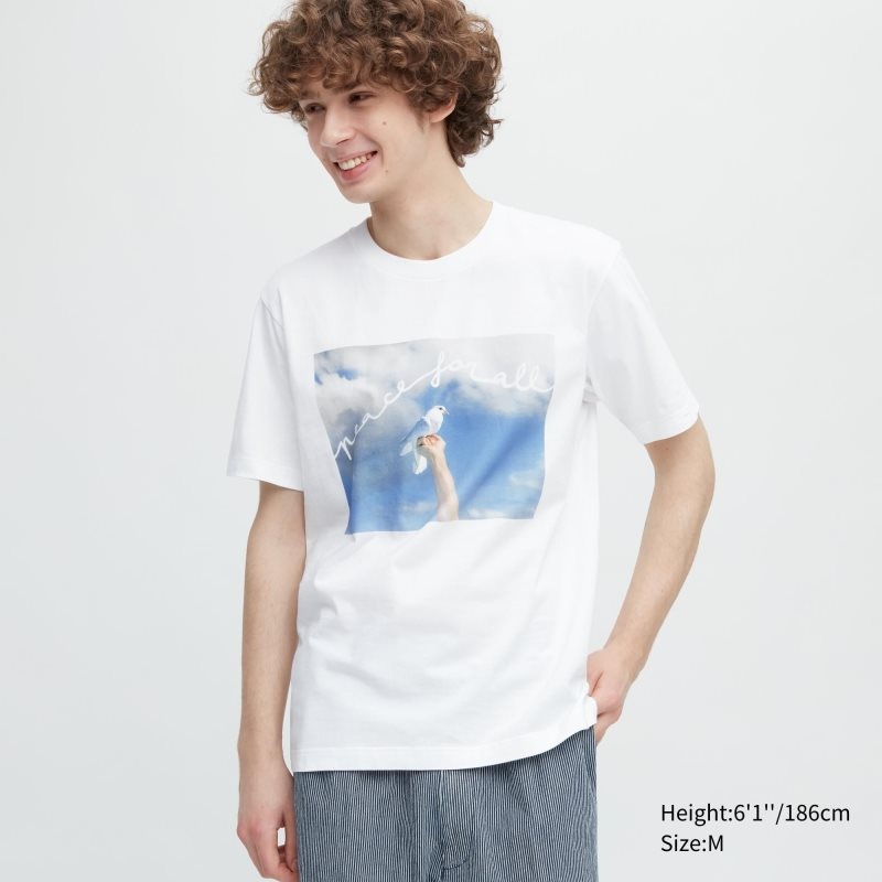 White Women Uniqlo Peace For All (Magnum Photos) (Short-sleeve Graphic) T Shirts | USA BKVPD-8605