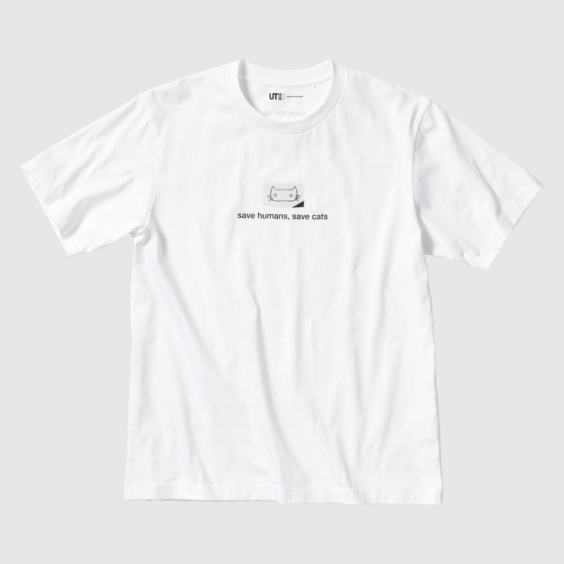 White Women Uniqlo Peace For All (Short-sleeve Graphic) (Haruki Murakami) T Shirts | USA OHIEV-8651