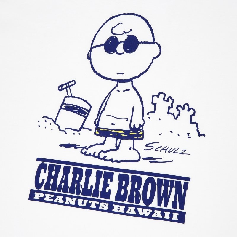 White Women Uniqlo Peanuts Hawaii Ut (Short Sleeve Graphic) T Shirts | USA HFCZS-6148