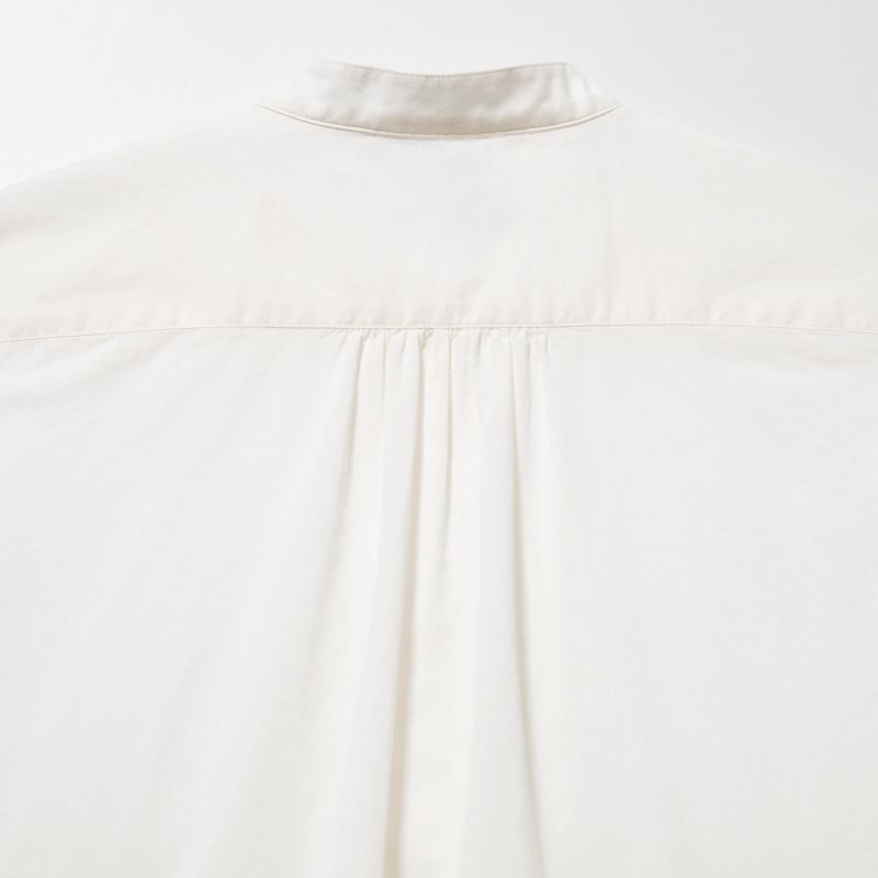 White Women Uniqlo Pintuck Long-sleeve (Ines De La Fressange) Blouse | USA VRDWT-8201