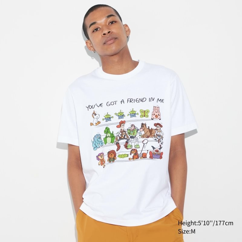 White Women Uniqlo Pixar Art Ut (Short-sleeve Graphic) (Kazuma Mikami) T Shirts | USA DNLVG-1546