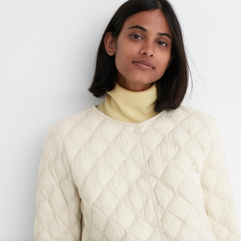 White Women Uniqlo Pufftech Quilted (Warm Padded) Jackets | USA XOIZE-9283