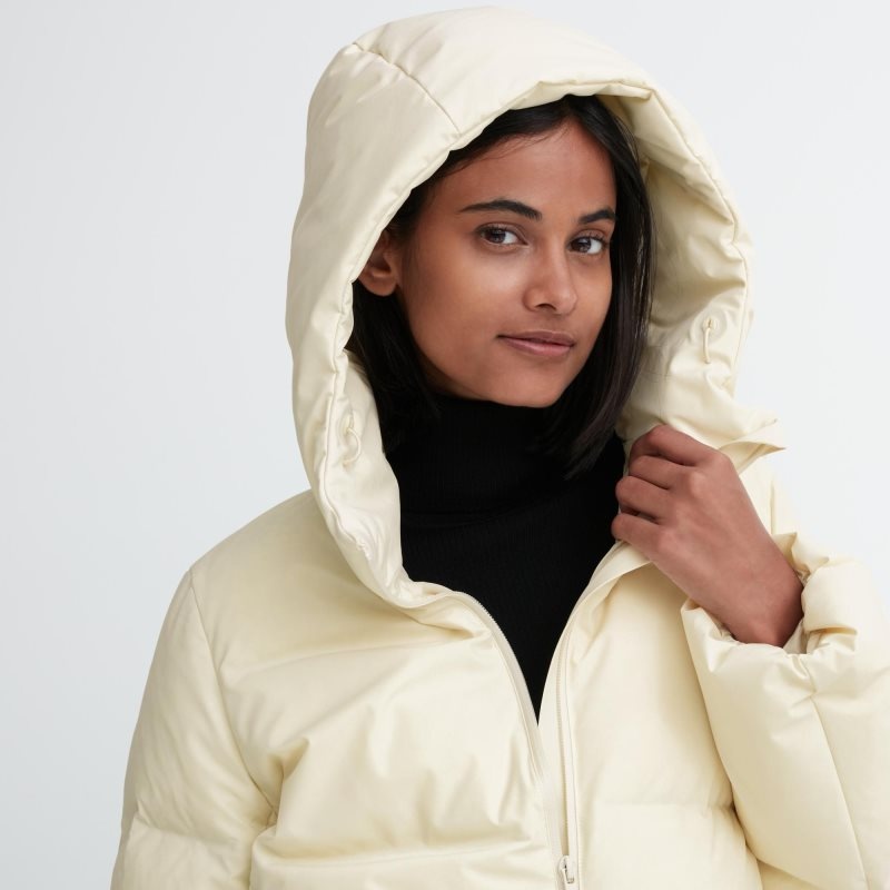 White Women Uniqlo Seamless Down Parka | USA LVIRF-8425