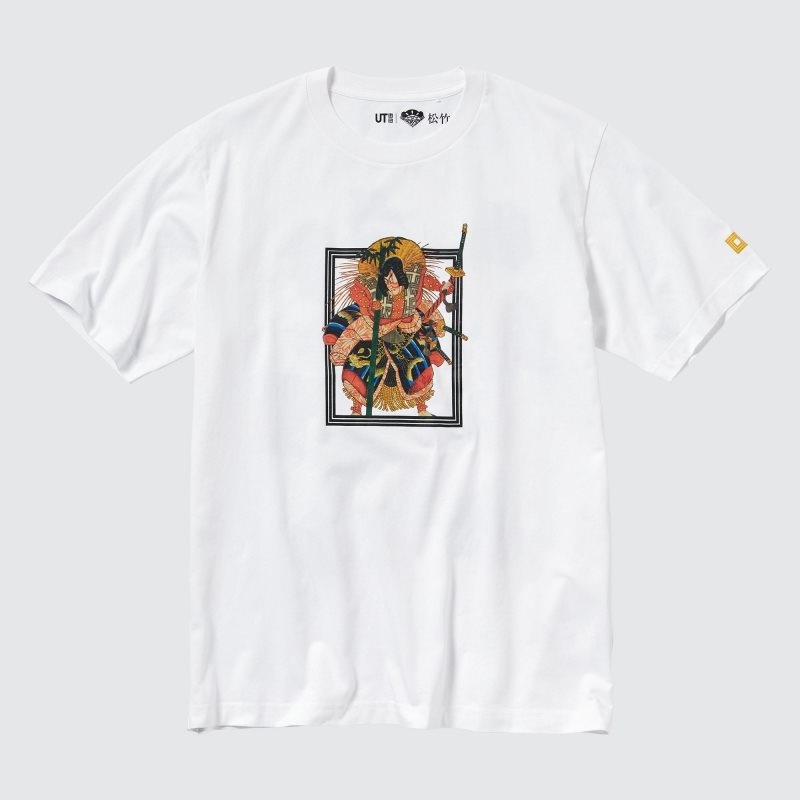 White Women Uniqlo Shochiku Kabuki Ut (Short-sleeve Graphic) T Shirts | USA ZLREF-7831