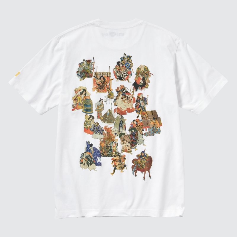 White Women Uniqlo Shochiku Kabuki Ut (Short-sleeve Graphic) T Shirts | USA ZLREF-7831