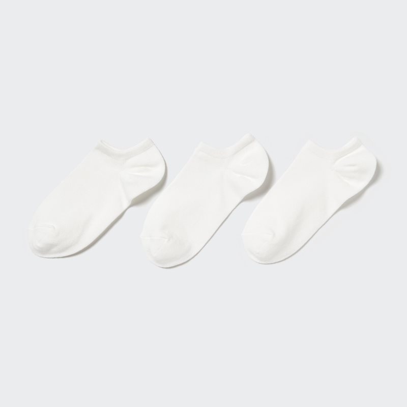 White Women Uniqlo Short (3 Pairs) Socks | USA MKCWR-1495