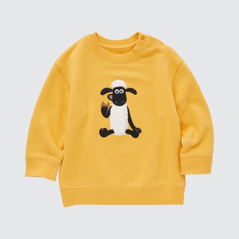 Yellow Baby Uniqlo Clay Animation Graphic (Shaun The Sheep) Sweatshirt | USA FRJWT-8429