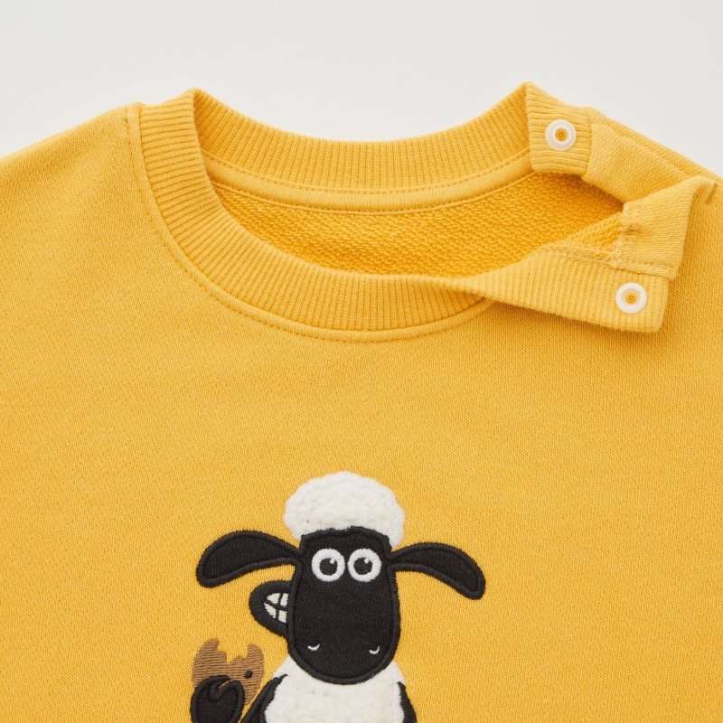 Yellow Baby Uniqlo Clay Animation Graphic (Shaun The Sheep) Sweatshirt | USA FRJWT-8429