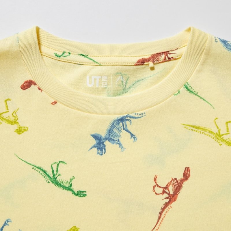 Yellow Kids Uniqlo National Museum Of Nature And Science, Tokyo Ut (Short-sleeve Graphic) T Shirts | USA NDJRI-9071