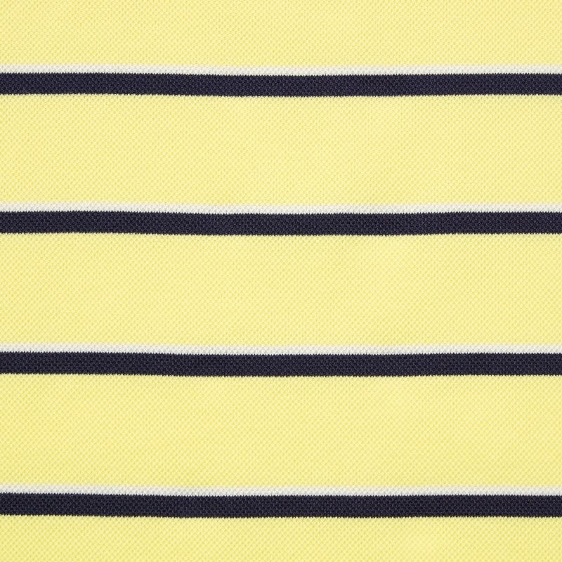 Yellow Men Uniqlo Dry Pique Striped Short-sleeve Polo Shirts | USA OWKDE-1539