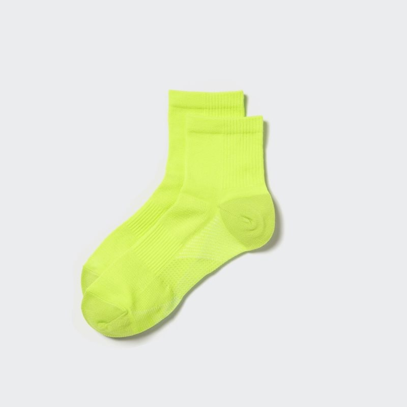 Yellow Men Uniqlo Sports Half Socks | USA IKJSA-1392