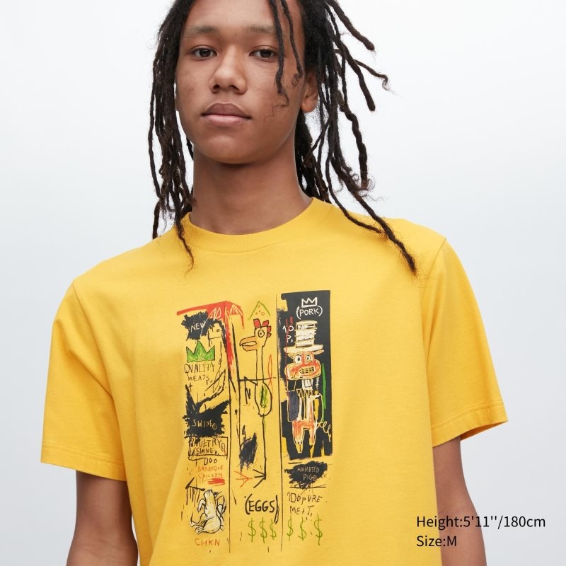 Yellow Men Uniqlo Ut Archive Ut (Short Sleeve Graphic) (Jean-michel Basquiat) T Shirts | USA AFSZH-6213