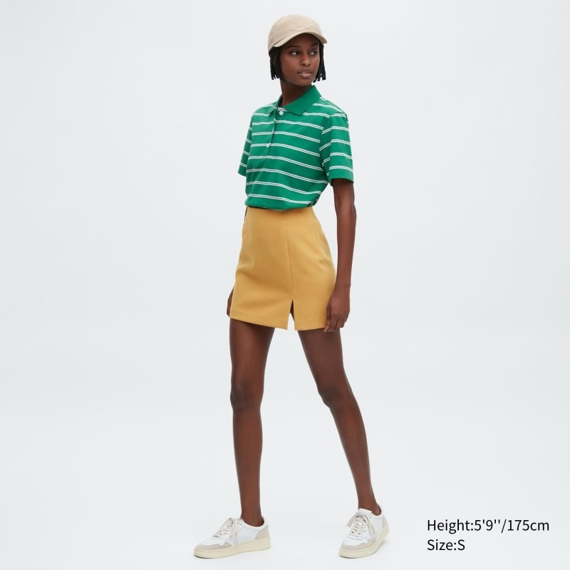 Yellow Women Uniqlo Slit Mini Skirts | USA INVMB-4059