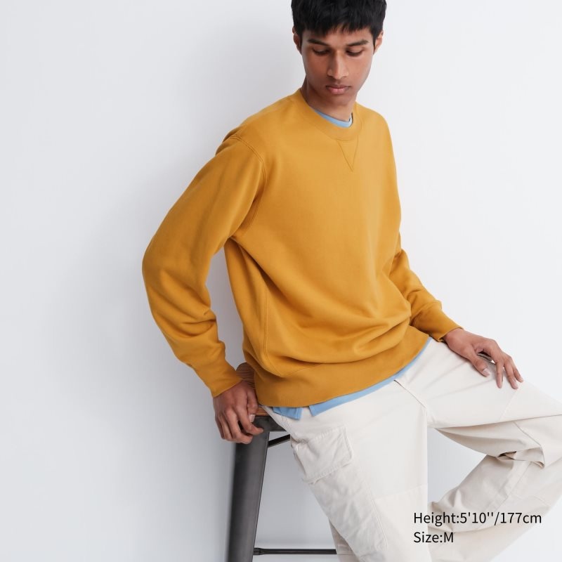 Yellow Women Uniqlo Sweatshirt | USA MJQDS-7451