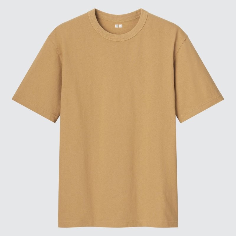 Yellow Women Uniqlo U Crew Neck Short-sleeve T Shirts | USA JMPFA-8120