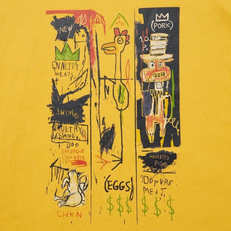 Yellow Women Uniqlo Ut Archive Ut (Short Sleeve Graphic) (Jean-michel Basquiat) T Shirts | USA IXZJP-2137