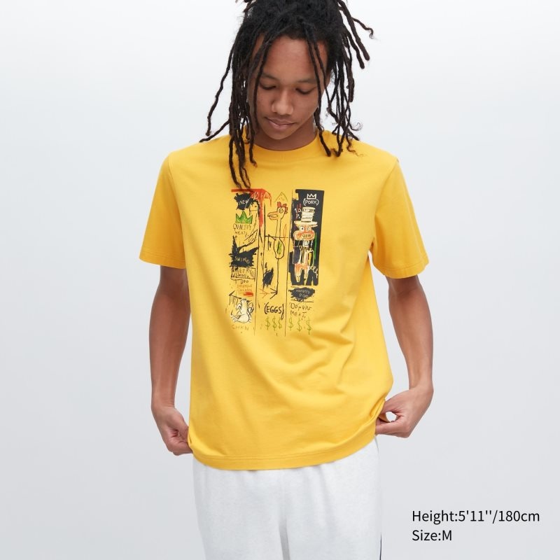 Yellow Women Uniqlo Ut Archive Ut (Short Sleeve Graphic) (Jean-michel Basquiat) T Shirts | USA IXZJP-2137