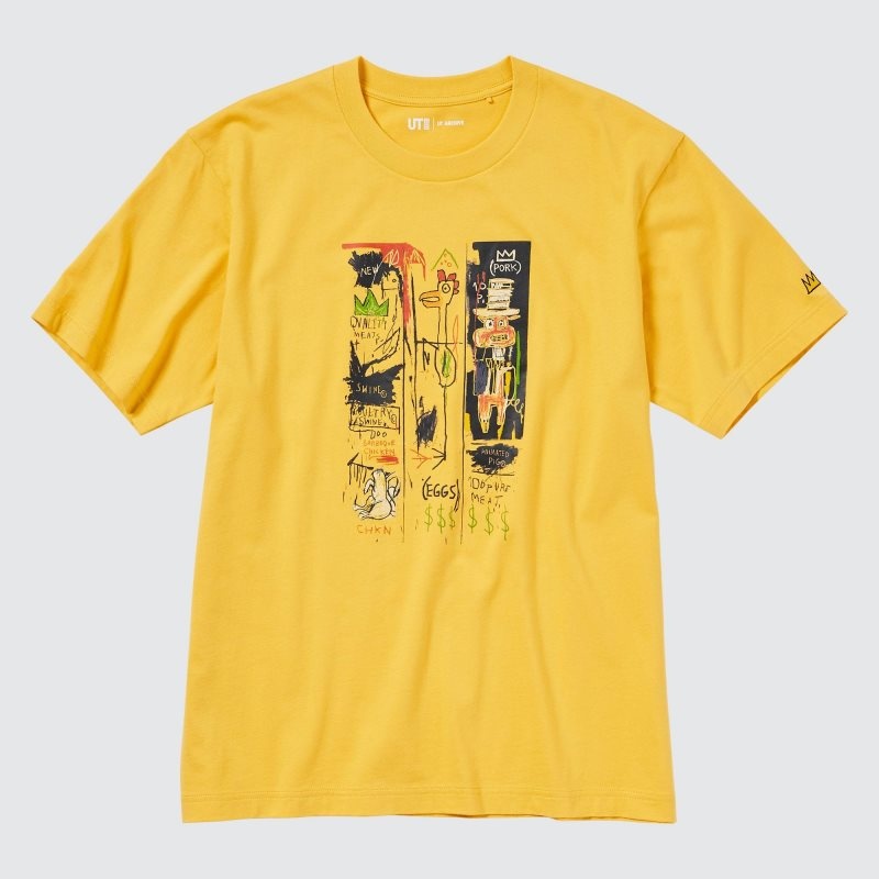 Yellow Women Uniqlo Ut Archive Ut (Short Sleeve Graphic) (Jean-michel Basquiat) T Shirts | USA IXZJP-2137